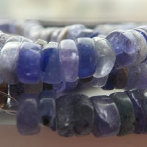Tanzanite Rondelle 5mm Beads -8in Strand- Jewelry Making -violet Gemstone Natural Craft Beads