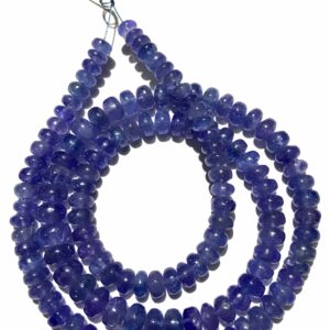 Extremely Beautiful~Tanzanite Smooth Rondelle Shape Beads Natural Tanzanite Stone 6-7 MM Beads Shinny Tanzanite Gemstone Beads~Wholesale 16”