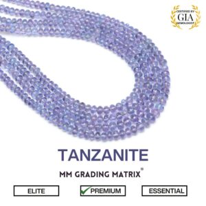 Genuine Tanzanite Gemstone Beads, 3 Mm To 4.5 Mm Tanzanite Smooth Rondelle Beads, December Birthstone Jewelry Making Tanzanite Beads