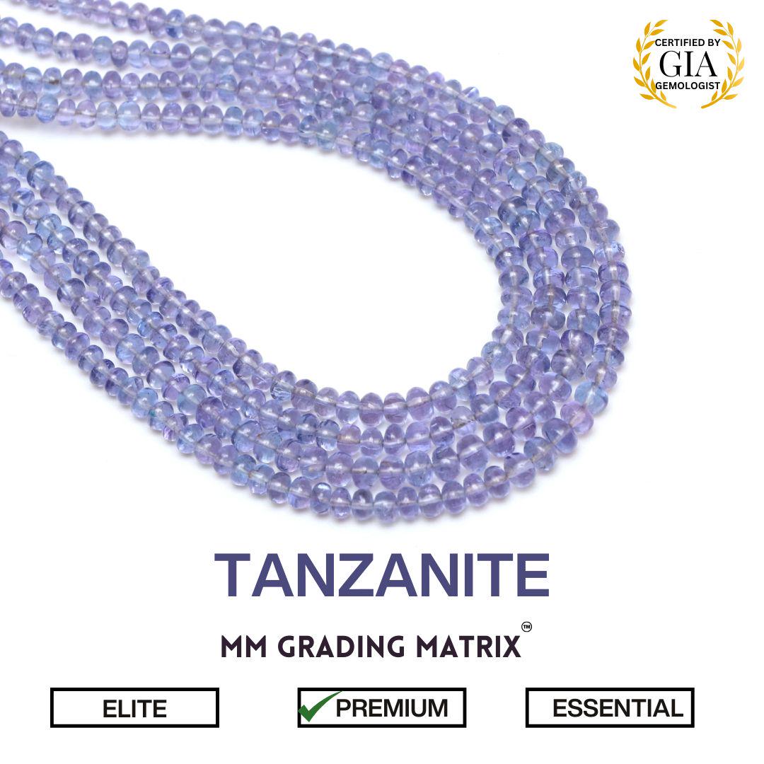 Genuine Tanzanite Gemstone Beads, 3 Mm To 4.5 Mm Tanzanite Smooth Rondelle Beads, December Birthstone Jewelry Making Tanzanite Beads