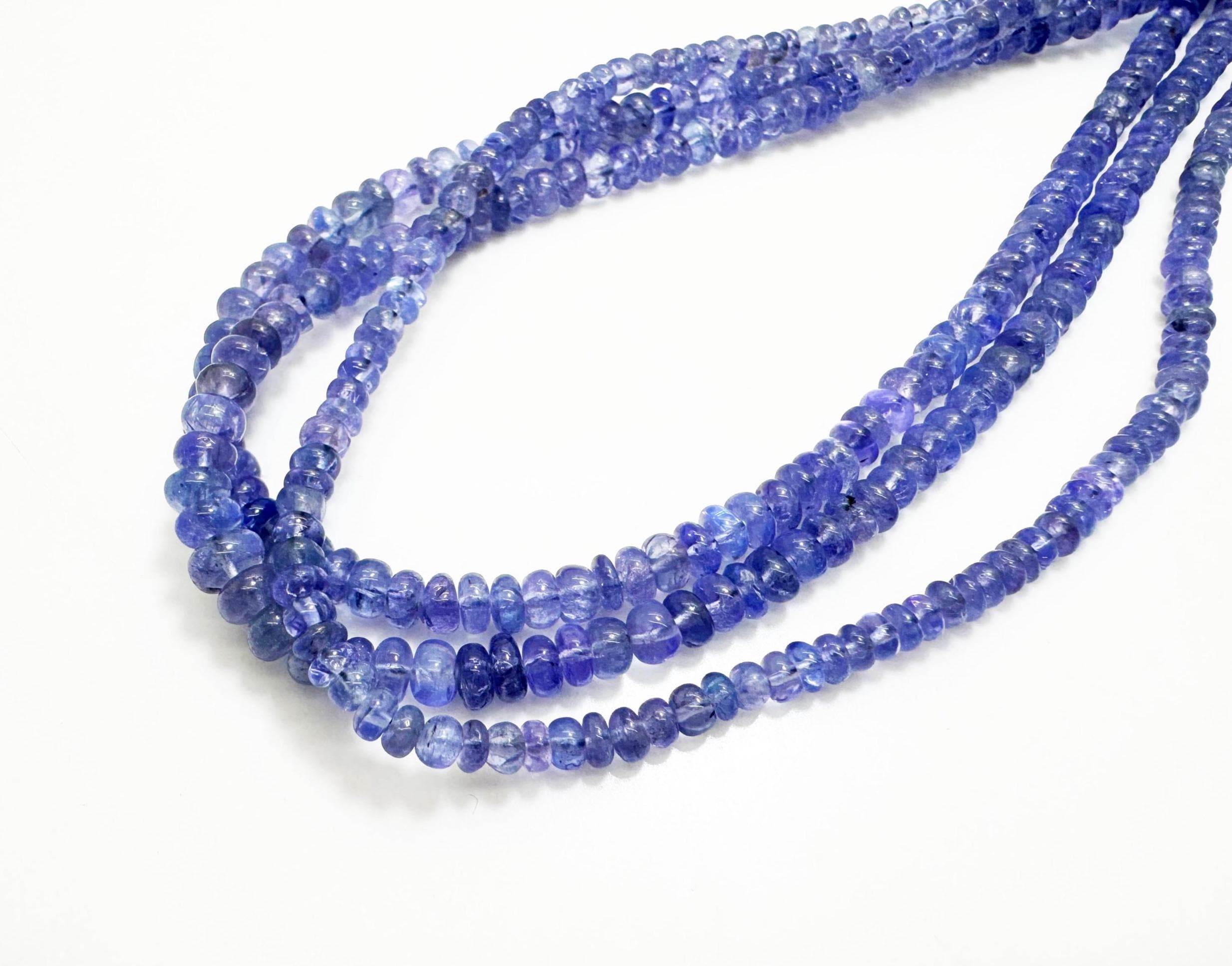 Genuine Rare High Quality Natural Tanzanite Rondelle Beads Aaa Tanzanite Gemstone 3mm | Blue Violet Tanzanite Beads | Jewelry Making | Pgs29