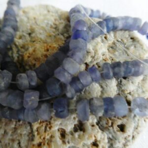 Tanzanite Matte Rondelle 5mm Natural Beads-4in Strand Gemstone- Diy Jewelry Making -violet Craft Beads