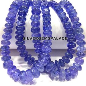 Natural Tanzanite Smooth Rondelle Beads Deep Blue Tanzanite Gemstone Beads Polished Tanzanite Beads Finest Tanzanite 5/7mm Rondelle Beads.