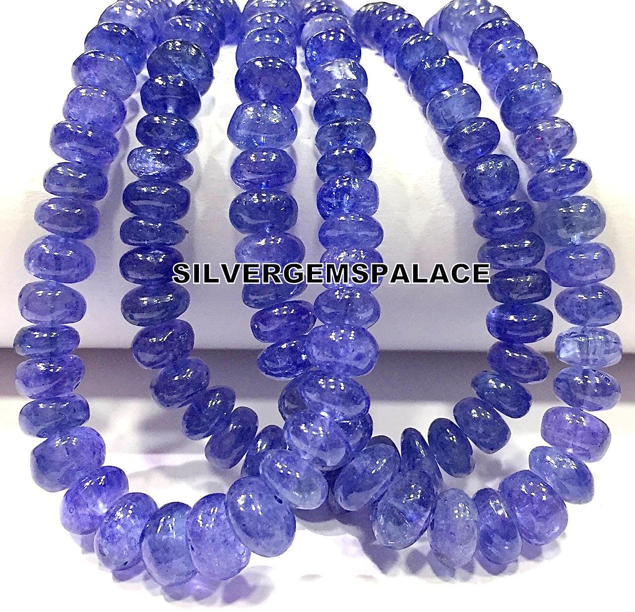 Natural Tanzanite Smooth Rondelle Beads Deep Blue Tanzanite Gemstone Beads Polished Tanzanite Beads Finest Tanzanite 5/7mm Rondelle Beads.