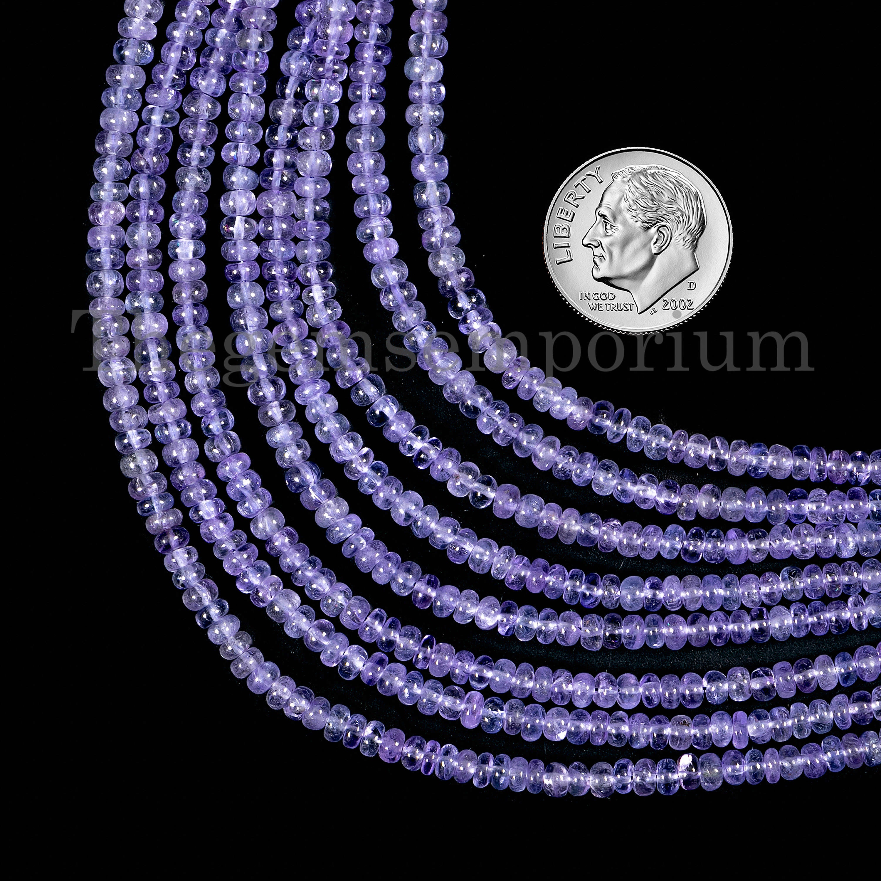 Natural Tanzanite Smooth Rondelle Beads, 3-4mm Plain Gemstone Beads, Loose Beads For Jewelry Making, Blue Tanzanite Gemstone Beads Strand Natural Tanzanite Smooth Rondelle Beads, 3-4mm Plain Gemstone Beads, Loose Beads For Jewelry Making, Blue Tanzanite Gemstone Beads Strand