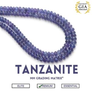 Tanzanite Smooth Rondelle Beads, 5 To 7 Mm, Tanzanite Jewelry Making Beads, Tanzanite Beads, 18 Inches Full Strand, Price Per Strand