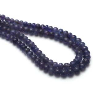 Tanzanite Smooth Rondelle Beads, 6 Mm To 8 Mm, Tanzanite Jewelry Making Beads, 8 Inches / 16 Inches Full Strand, Price Per Strand