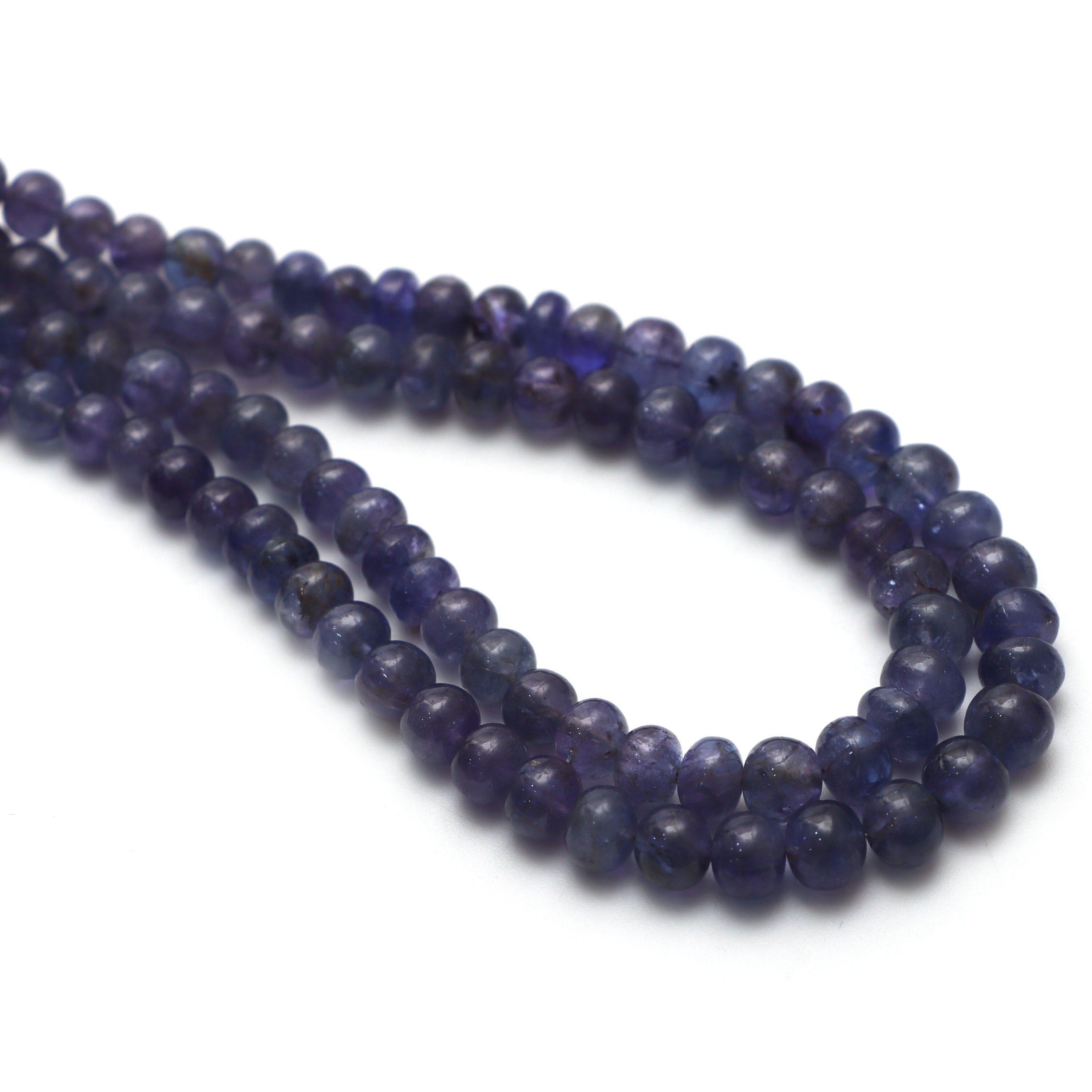 Tanzanite Smooth Rondelle Beads, 6 Mm To 8 Mm, Tanzanite Jewelry Making Beads, 8 Inches / 16 Inches Full Strand, Price Per Strand