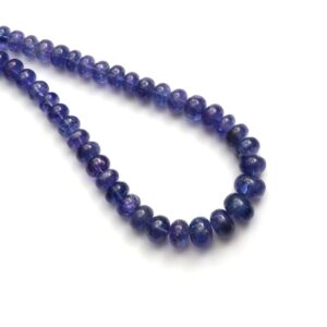 Tanzanite Smooth Rondelle Beads, 9.5 Mm To 14.5 Mm, Tanzanite Beads Jewelry Making Gemstone, 20 Inches Full Strand, Price Per Strand
