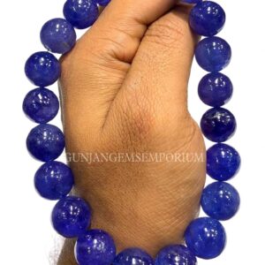 Aaaa+ Fine 14-15mm Tanzanite Round Beads Deep Blue Tanzanite Gemstone Sphere Beads Natural Tanzanite Smooth Round 10” Strand Rare Size Balls