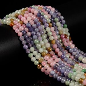 Natural Grade A Gradient Tanzanite Smooth Round Beads Size 4mm 6mm 15.5'' Strand