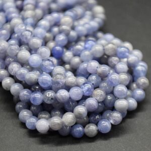 Tanzanite Smooth Round Gemstone Beads - 4mm - 15" Strand, For Jewellery Making