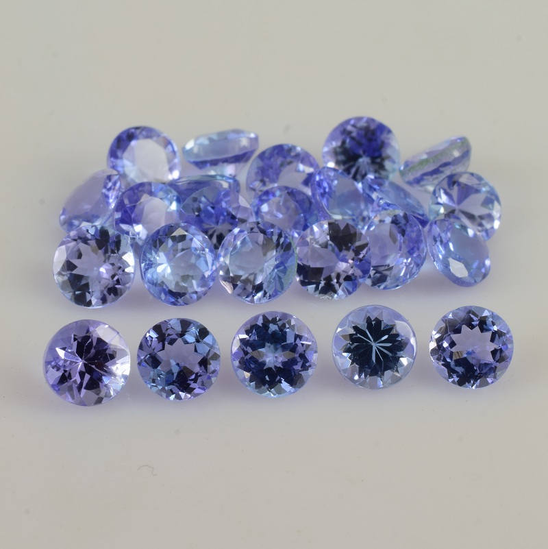 4x4x2.4 Mm Natural Tanzanite Faceted Round Aaa+ Grade Loose Gemstone - 100% Natural Tanzanite Gemstone - Tanzanite Jewelry - Tzblu-1044