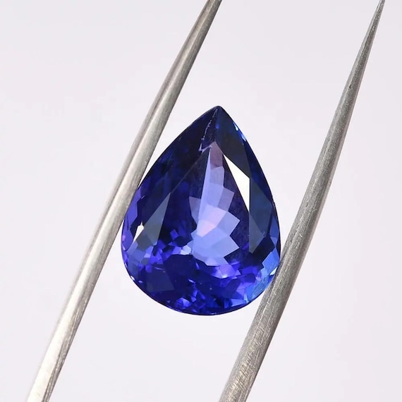 Aaa Pear Cut Tanzanite Gemstone: Natural Loose Stone