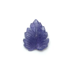 Natural Tanzanite Leaf Carving Loose Gemstone, 21x25 Mm, Tanzanite Handmade Jewelry Gift For Women, 1 Piece