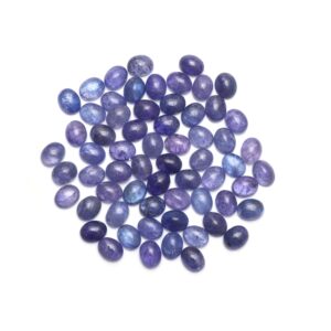 Natural Tanzanite Smooth Oval Loose Gemstone, 8x10mm, Tanzanite Jewelry Handmade Gift For Women, Tanzanite Oval, Set Of 63 Pieces