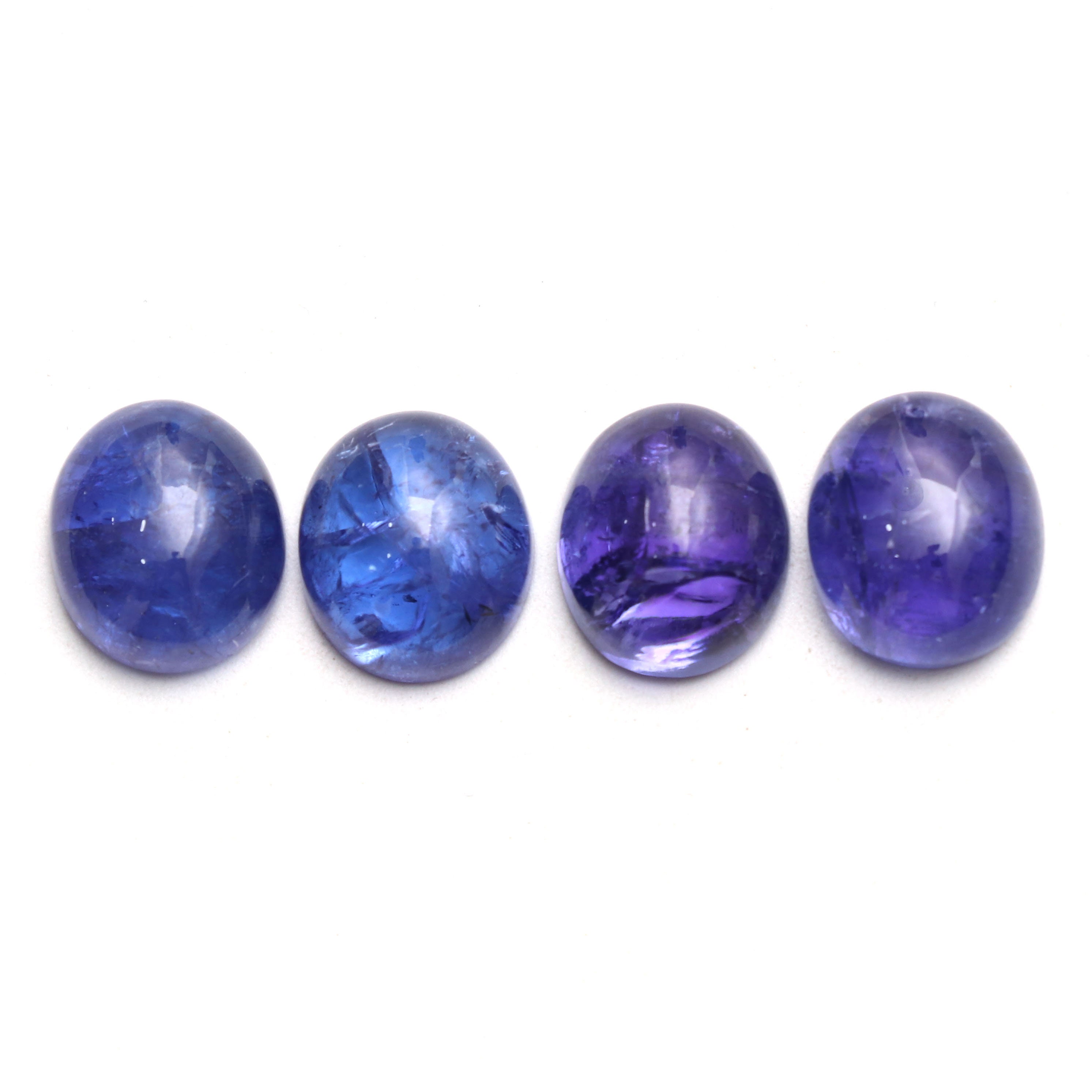 Natural Tanzanite Smooth Oval Loose Gemstone, 12x14mm, Tanzanite Jewelry Handmade Gift For Women, Tanzanite Oval, Set Of 4 Pieces
