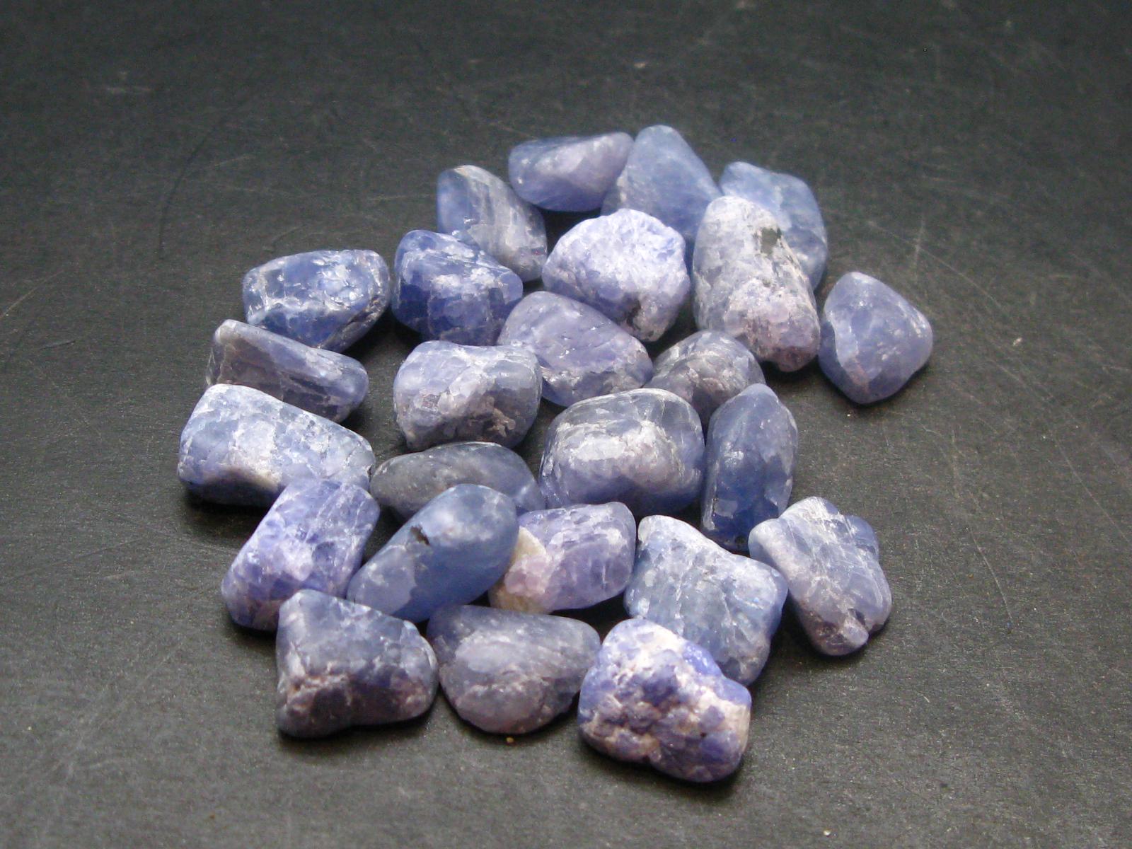 Lot Of 25 Gem Tanzanite Zoisite Tumbled Pieces From Tanzania - 40.8 Grams