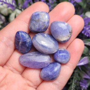 Polished Tanzanite Crystal - Purple Tanzanite Tumbled Stone - Tanzanite Gemstone