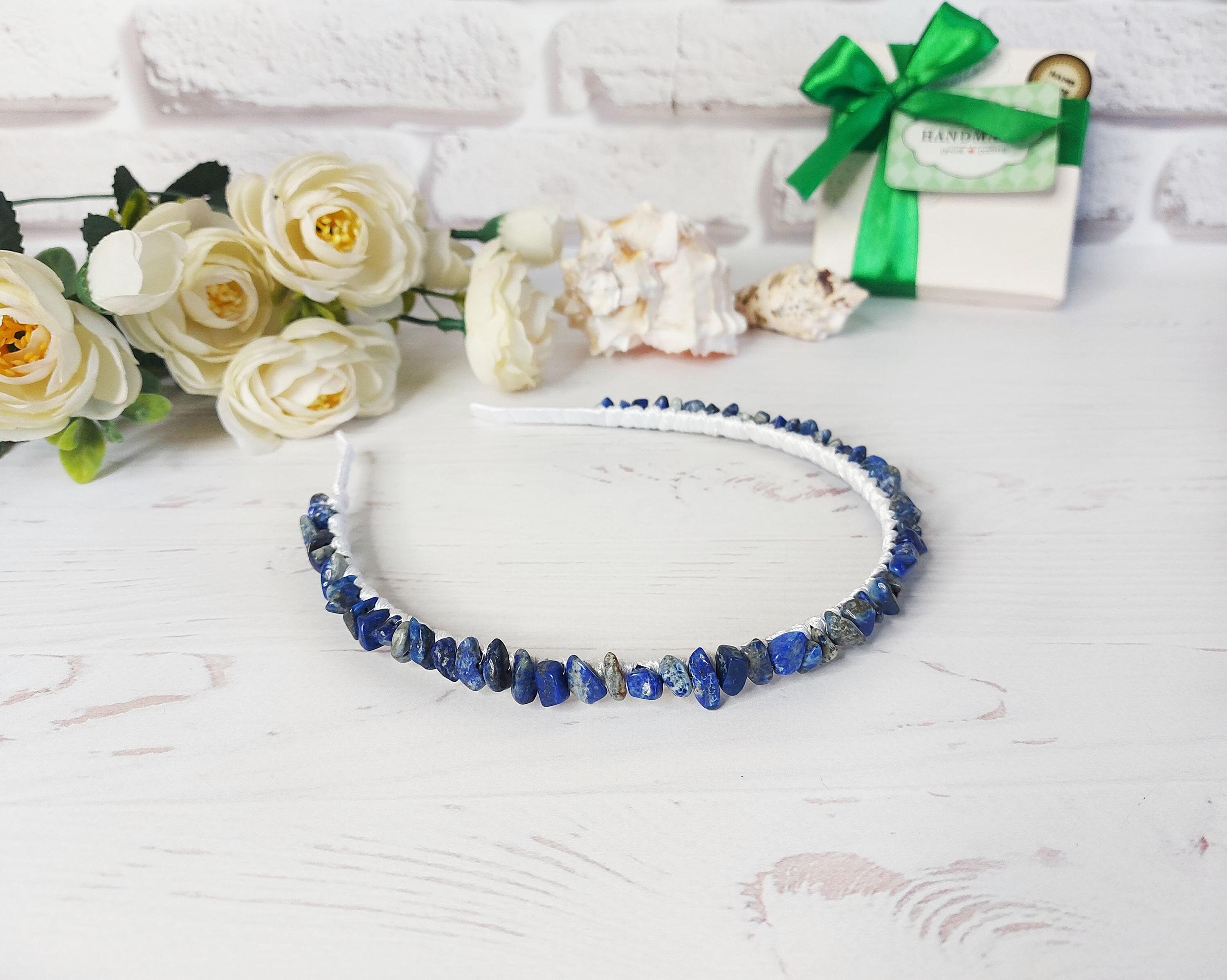 Thin Minimalist Blue Headband Crown Navy Blue Lapis Lazuli Headpiece Gemstone Beaded Hair Jewelry Dainty Crystals Crown Everyday Hair Piece Thin Minimalist Blue Headband Crown Navy Blue Lapis Lazuli Headpiece Gemstone Beaded Hair Jewelry Dainty Crystals Crown Everyday Hair Piece