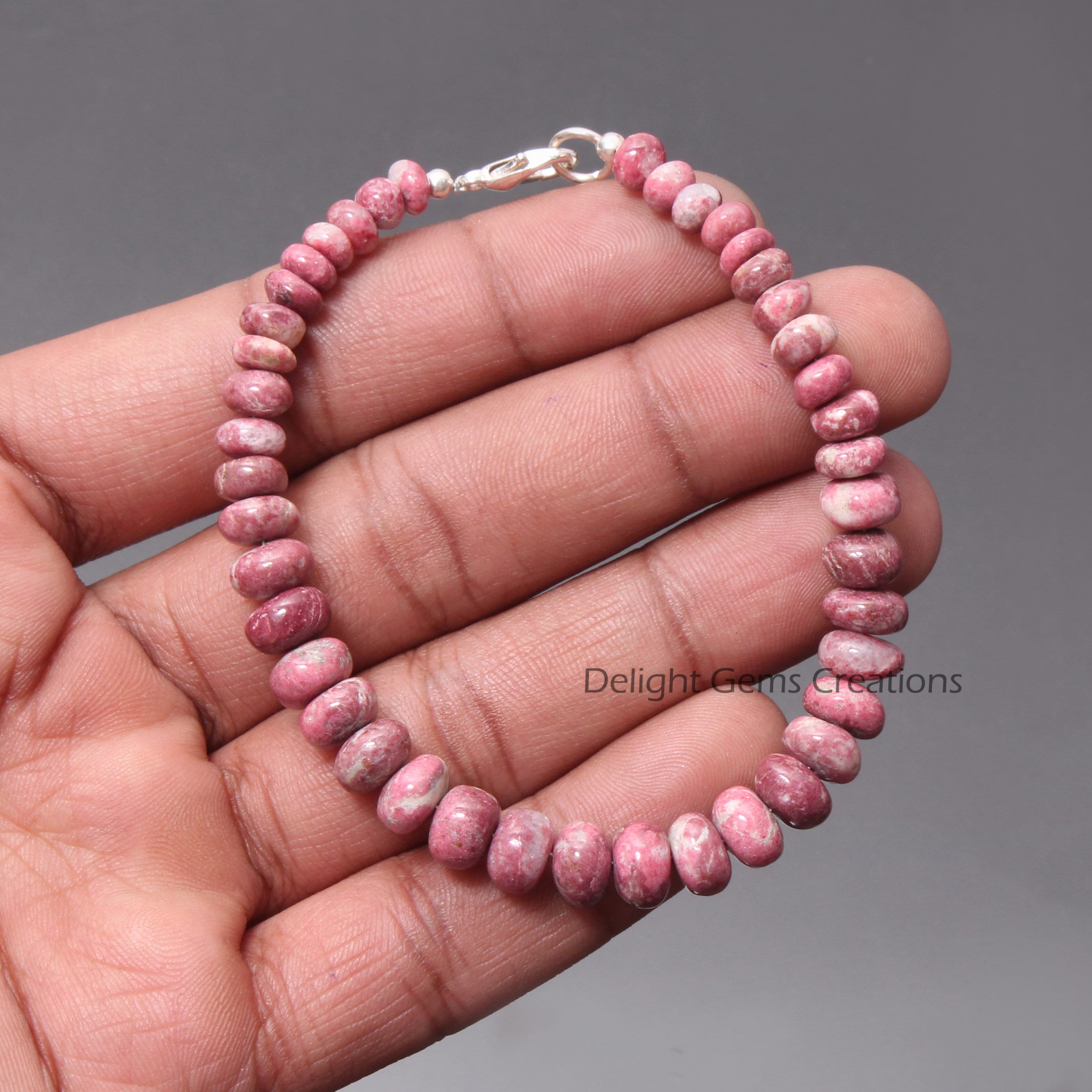 Authentic Shaded Thulite Beaded Bracelet-8mm Smooth Rondelle Pink Gemstone Jewelry-aaa Fine Beads-stone Jewelry-engagement Gifts-jewelry Authentic Shaded Thulite Beaded Bracelet-8mm Smooth Rondelle Pink Gemstone Jewelry-aaa Fine Beads-stone Jewelry-engagement Gifts-jewelry