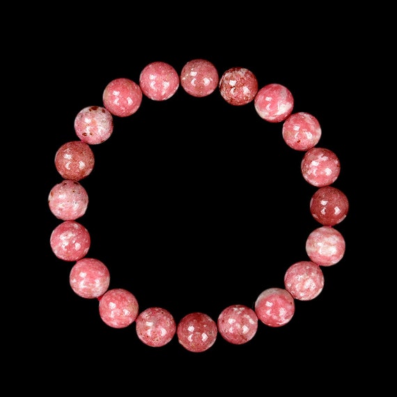 Natural Norwegian Thulite Gemstone Round Bracelet 8mm 10mm 7.5 Inch Strand Bulk Lot 1,2,6,12 And 50 (s27) Natural Norwegian Thulite Gemstone Round Bracelet 8mm 10mm 7.5 Inch Strand Bulk Lot 1,2,6,12 And 50 (s27)