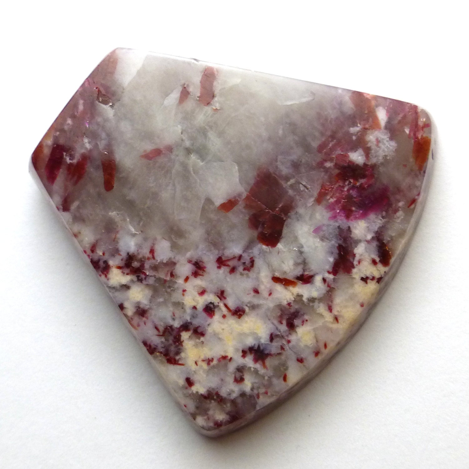 23.875 Carats Thulite Cabochon Rosaline Pink Manganese Variegated Unique Gemstone Handcut Lapidary Hand Made One Of A Kindnorway Norwegian 23.875 Carats Thulite Cabochon Rosaline Pink Manganese Variegated Unique Gemstone Handcut Lapidary Hand Made One Of A Kindnorway Norwegian