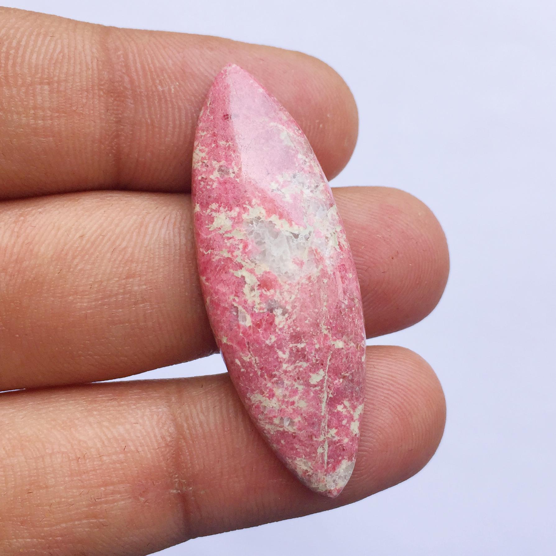 Natural Pink Thulite Marquise Cabochon – Loose Norwegian Zoisite Gemstone For Jewelry Making, Wire Wrapping & Pendants – Unique Stone Natural Pink Thulite Marquise Cabochon – Loose Norwegian Zoisite Gemstone For Jewelry Making, Wire Wrapping & Pendants – Unique Stone