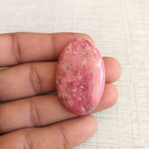 Oval Thulite Stone Cabochon: 76.9 Carat Gemstone (42x27x7 Mm Oval Thulite Stone Cabochon: 76.9 Carat Gemstone (42x27x7 Mm