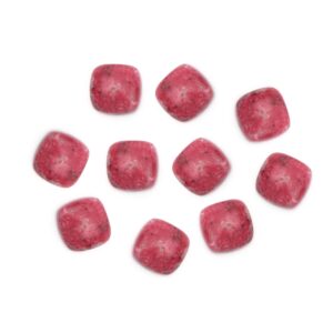 Thulite Smooth Cushion Loose Gemstone, 3x3 Mm To 10x10 Mm, Cabochon Gemstone, Aa Quality, Set Of 10 Pieces