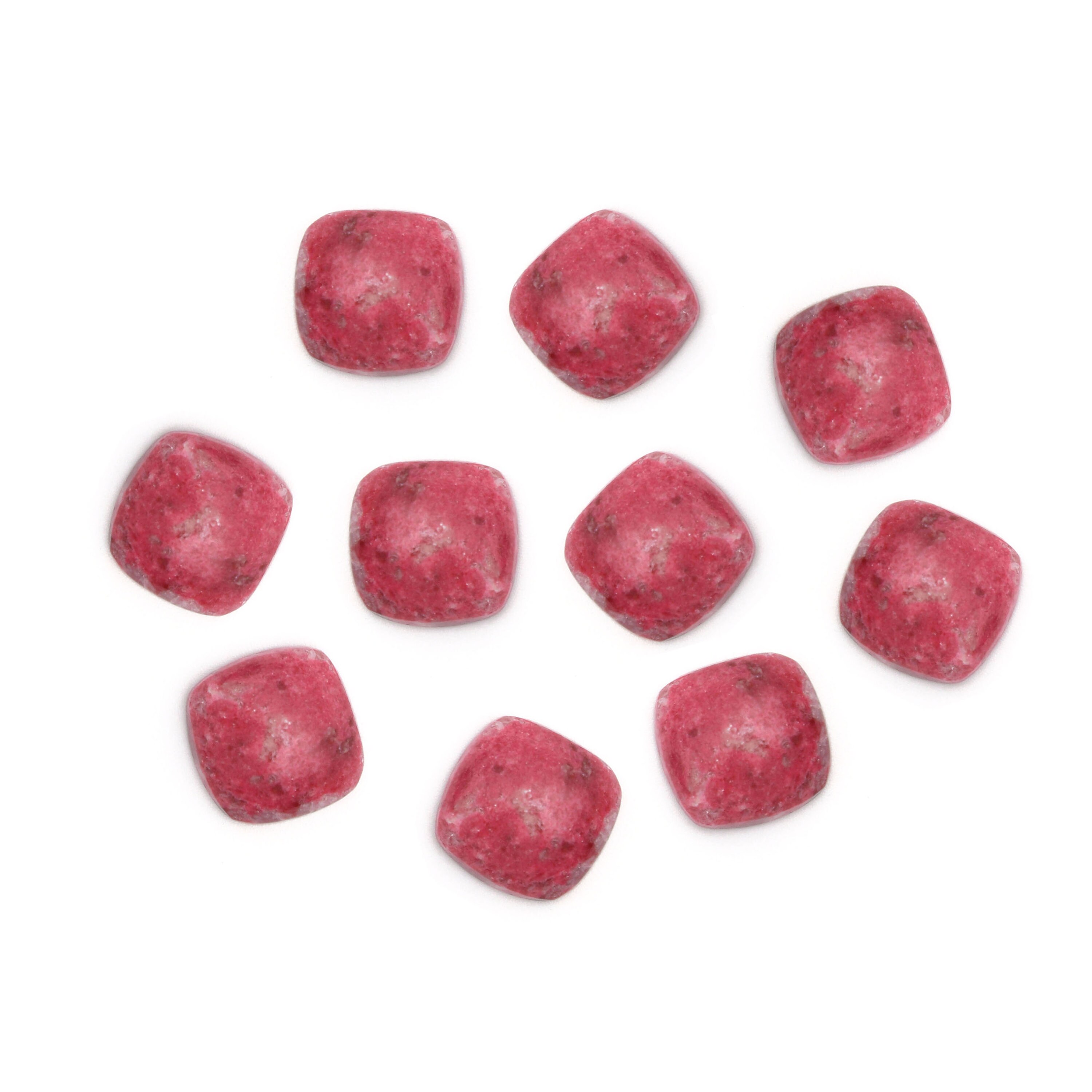 Thulite Smooth Cushion Loose Gemstone, 3x3 Mm To 10x10 Mm, Cabochon Gemstone, Aa Quality, Set Of 10 Pieces Thulite Smooth Cushion Loose Gemstone, 3x3 Mm To 10x10 Mm, Cabochon Gemstone, Aa Quality, Set Of 10 Pieces