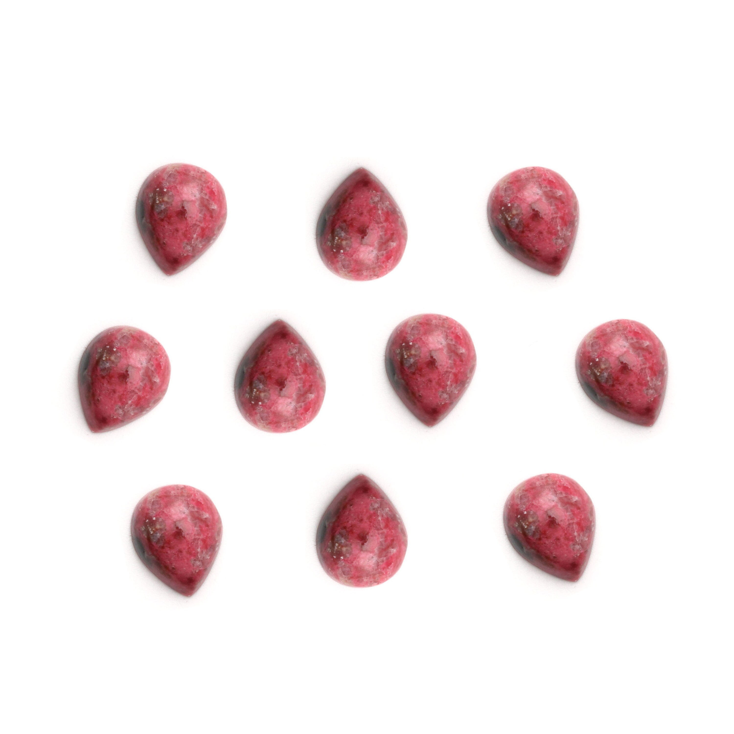 Thulite Smooth Pear Loose Gemstone, 3x5 Mm To 10x12 Mm, Cabochon Gemstone, Aaa Quality, Set Of 10 Pieces Thulite Smooth Pear Loose Gemstone, 3x5 Mm To 10x12 Mm, Cabochon Gemstone, Aaa Quality, Set Of 10 Pieces