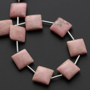 Thulite Smooth Square, Thulite Square - 10x10x4 Mm - Thulite Cabochon - Gem Quality , 17 Cm Full Strand, Price Per Strand