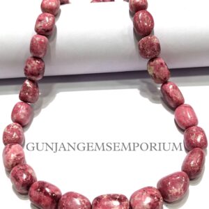 AAA+ Rare~~Thulite Smooth Nugget Beads Genuine Thulite Nuggets Shape Beads RARE Thulite Gemstone Beads Thulite Jewelry Pink Thulite Necklace