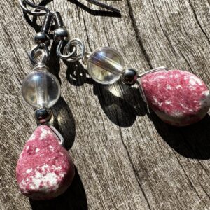 Angel Aura And Thulite Healing Stone Earrings With Positive Healing Energy! Angel Aura And Thulite Healing Stone Earrings With Positive Healing Energy!