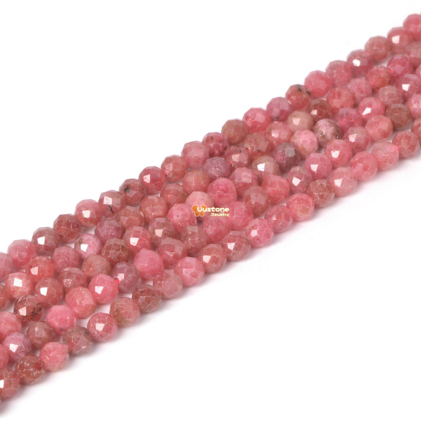 02704 3.7mm To 4.7mm Faceted Thulite Ball Sphere Loose Beads Diy Jewelry Making Strand 15.5-16" 02704 3.7mm To 4.7mm Faceted Thulite Ball Sphere Loose Beads Diy Jewelry Making Strand 15.5-16"