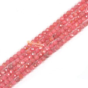 3mm To 4mm Brazilian Red Thulite Faceted Round Loose Beads Strand 15.5-16" Diy Jewelry Making