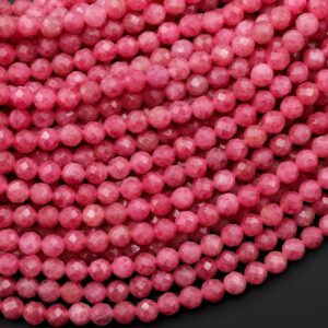 Aaa Micro Faceted Natural Pink Red Thulite 3mm 4mm Round Beads Diamond Cut Gemstone From Norway 15.5" Strand Aaa Micro Faceted Natural Pink Red Thulite 3mm 4mm Round Beads Diamond Cut Gemstone From Norway 15.5" Strand