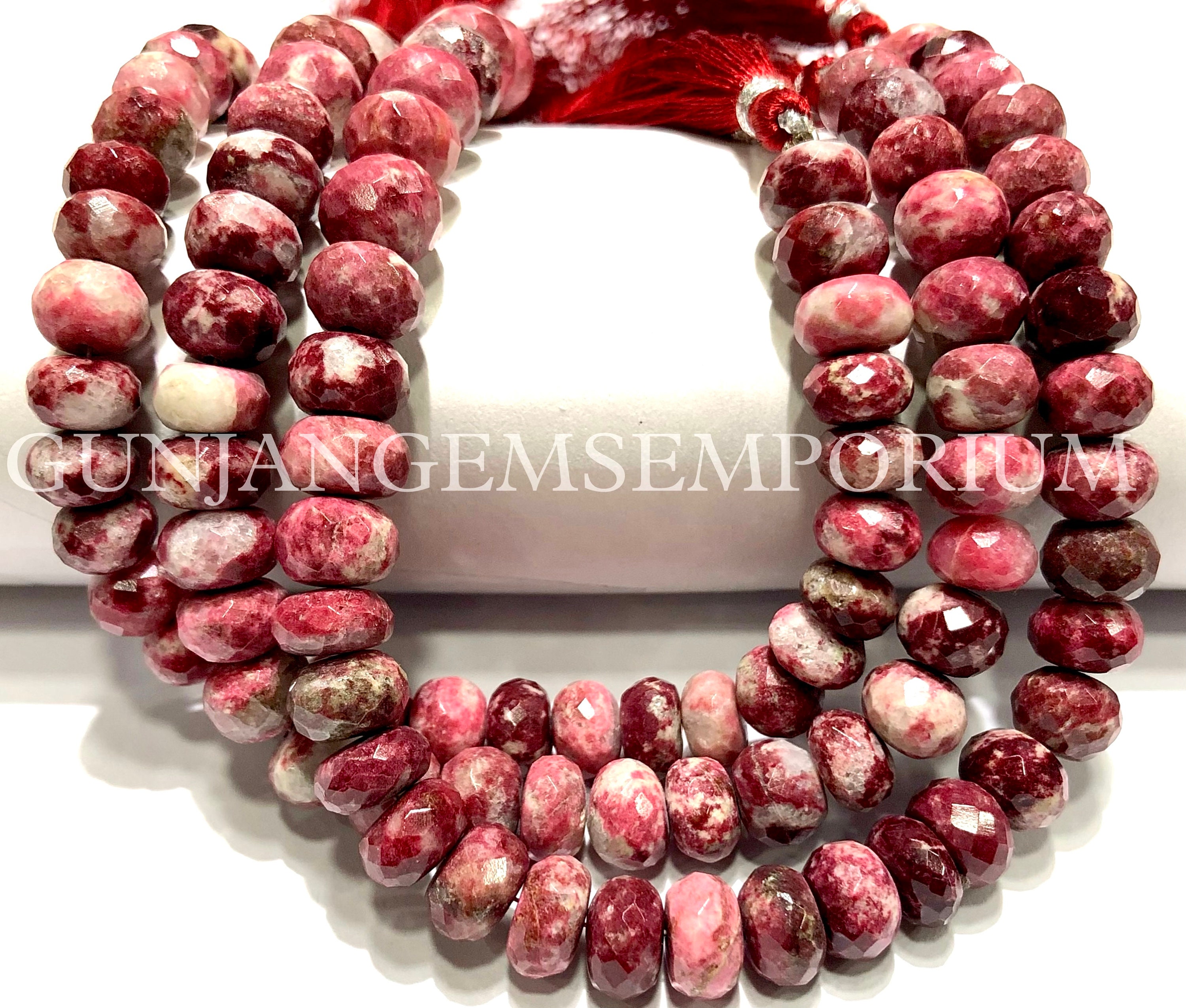 Aaaa+ Rarest~thulite Faceted Rondelle Beads Natural Thulite Gemstone Beads Thulite Stone Beads Thulite Faceted Beads Wholesale Stone Strands Aaaa+ Rarest~thulite Faceted Rondelle Beads Natural Thulite Gemstone Beads Thulite Stone Beads Thulite Faceted Beads Wholesale Stone Strands