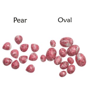 Thulite Faceted Oval and Pear Loose Gemstone, Thulite Jewelry Handmade Gift for Women, Thulite Pear Gemstone, Thulite Oval Gemstone