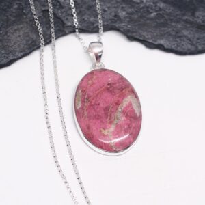 The Power Of Pink - Thulite Sterling Silver Necklace
