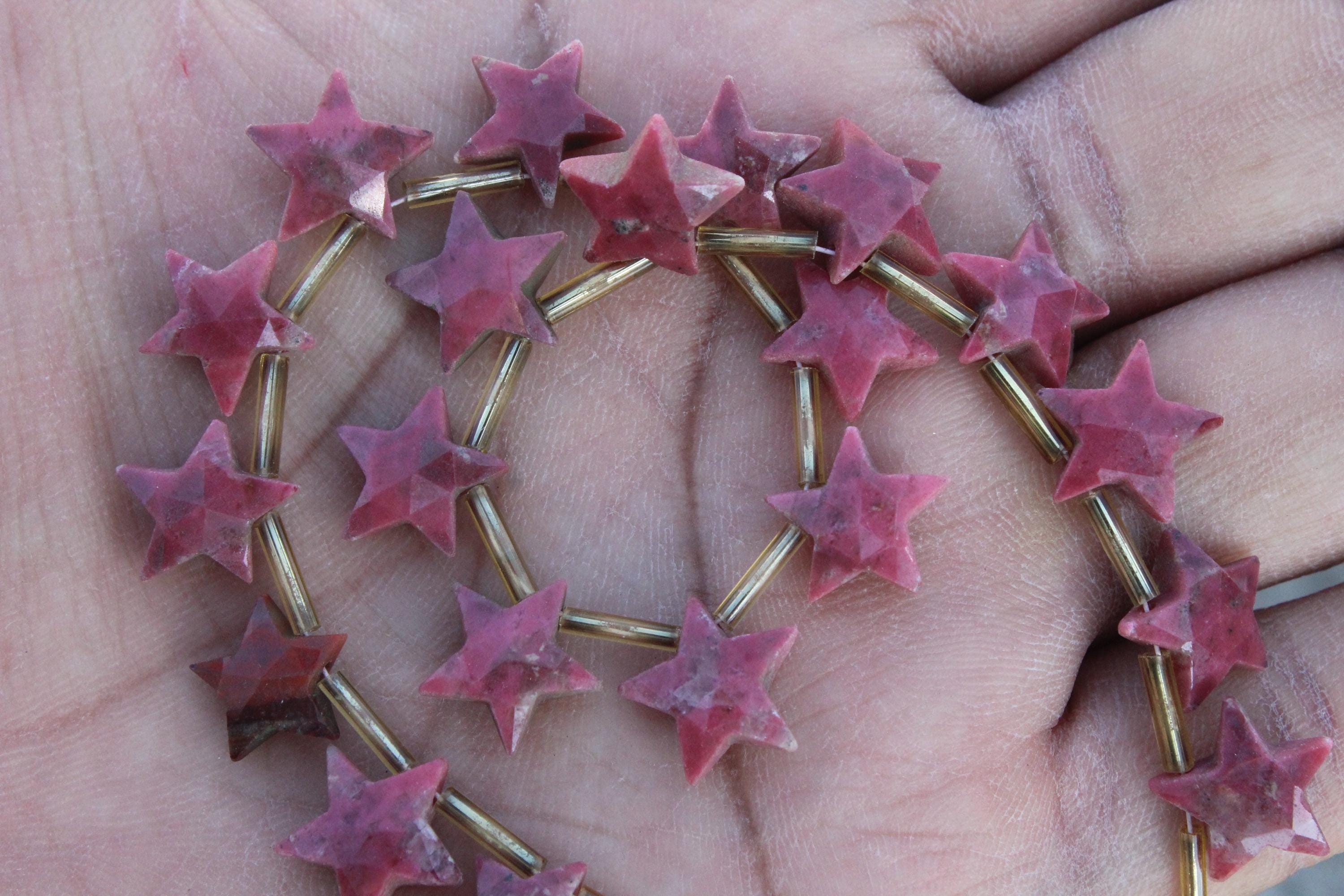 Thulite Gemstone Faceted Briolette Beads I 10-piece Crescent-star I Size- 12-13 Mm App I Jewelry Setting (c97)