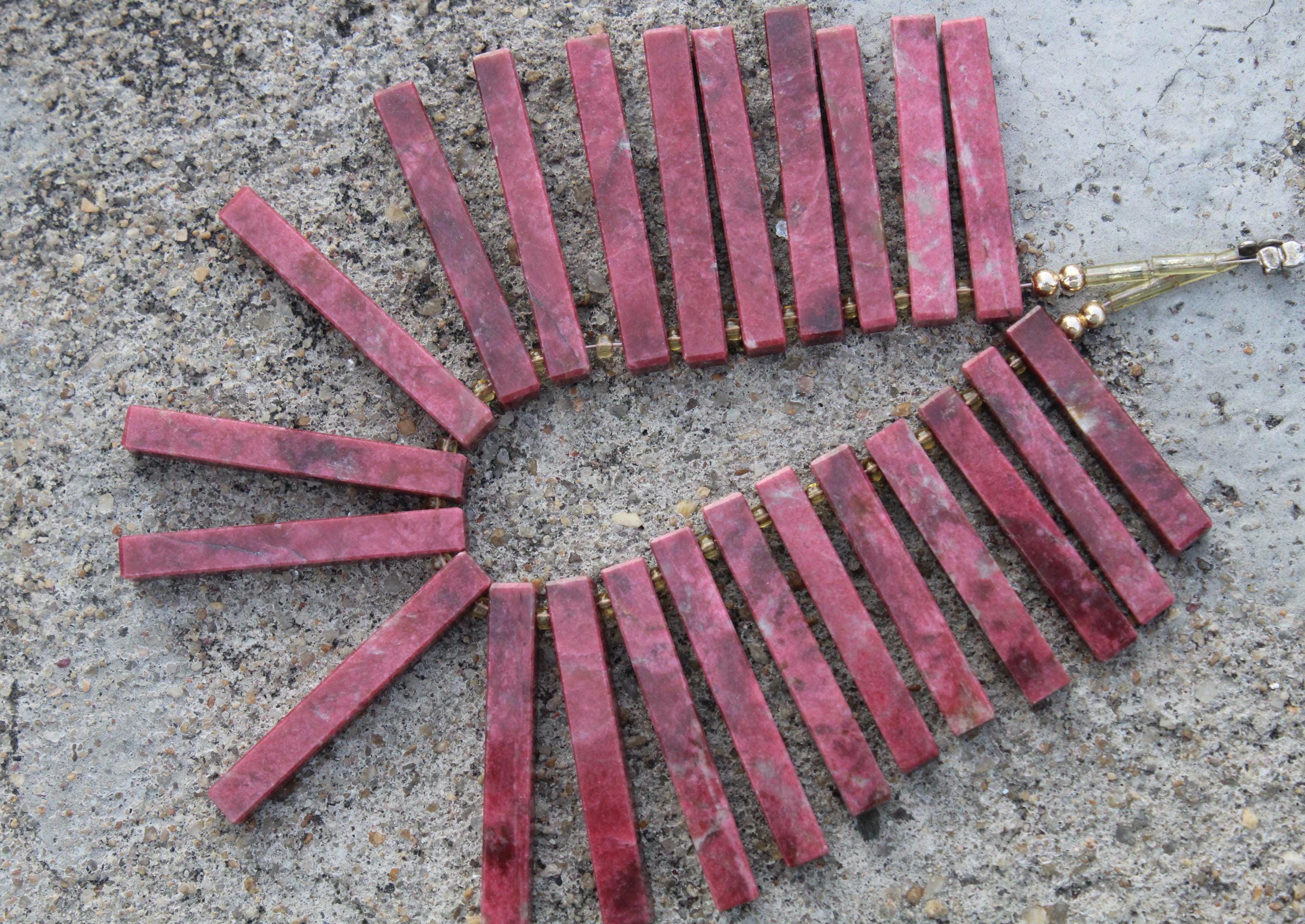 Thulite Gemstone Smooth Briolette Beads | 10-piece Cuboid | Size- 32-36 Mm | Jewelry Setting (c736)