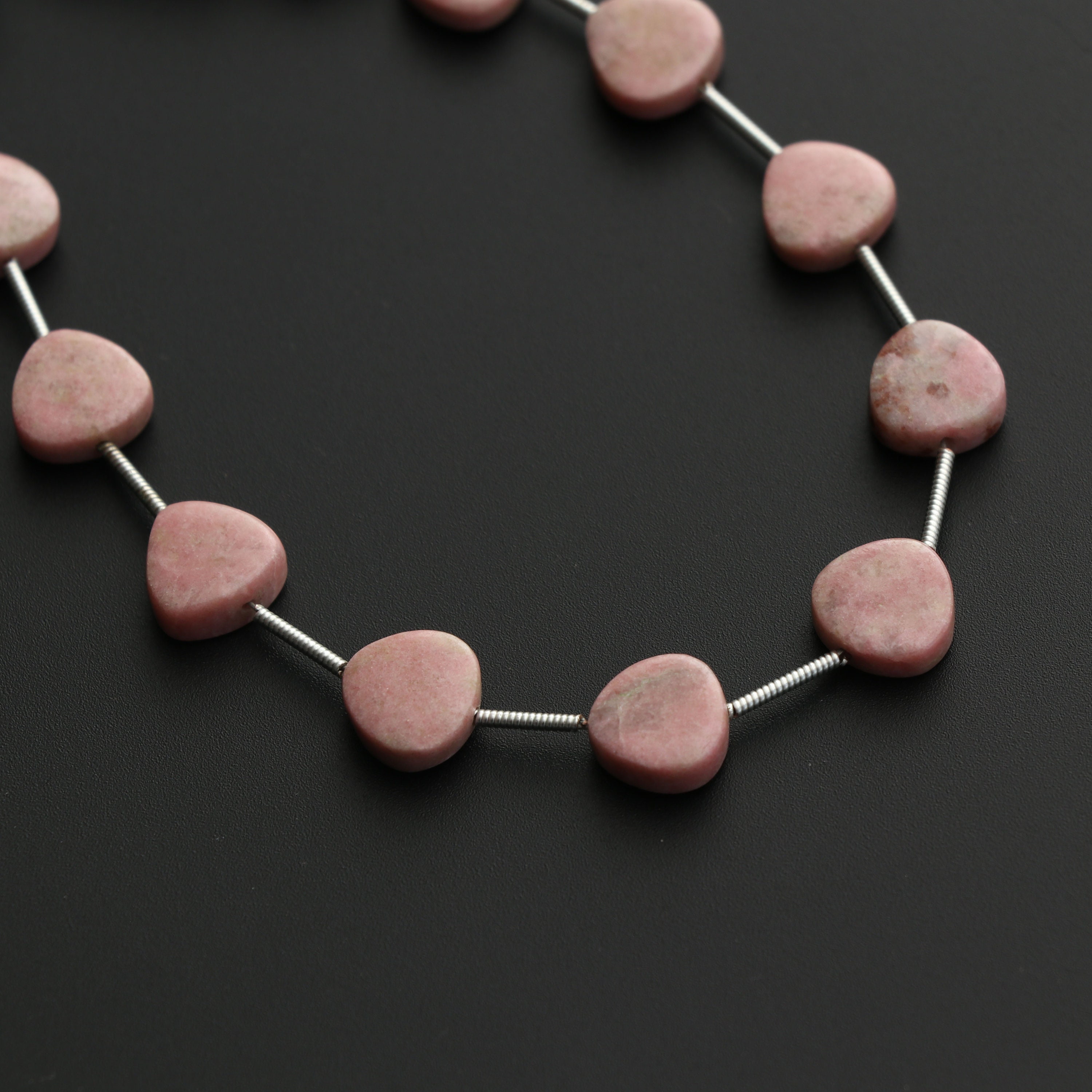 Thulite Smooth Heart Beads - 9x9x4 Mm - Thulite - Gem Quality , 16 Cm Full Strand, Price Per Strand