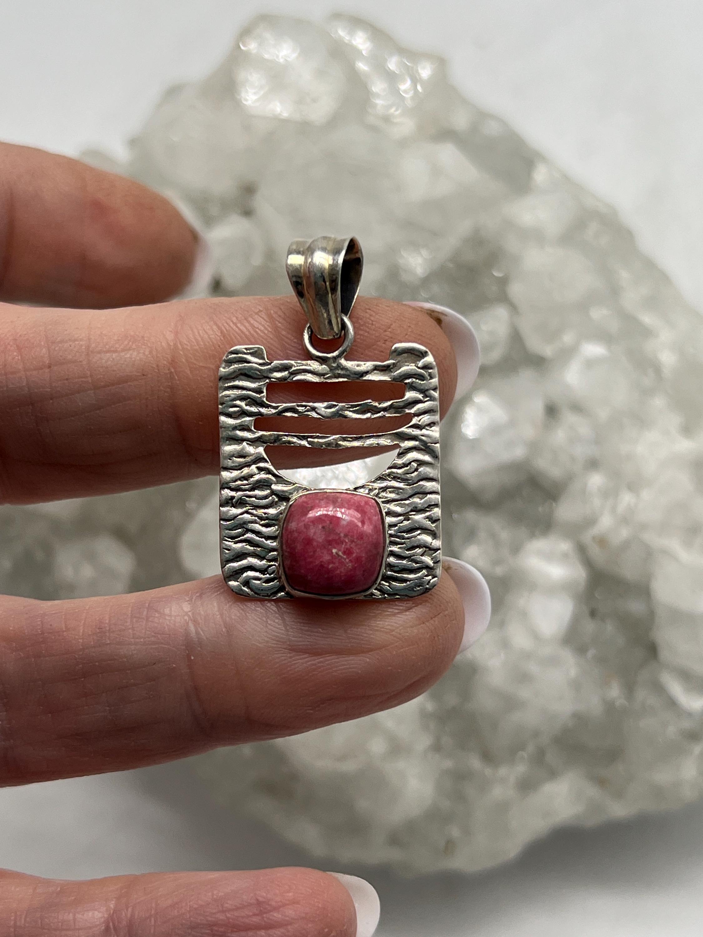 Abstract Thulite Pendant