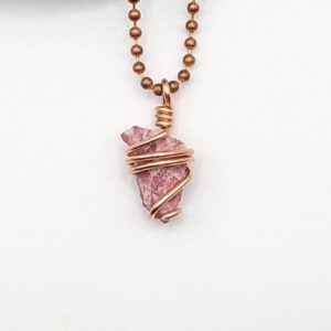 Thulite Necklace In Copper | Crystal For Happiness And Joy