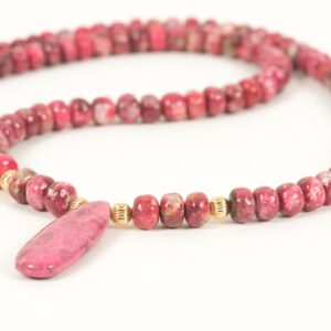 Thulite Necklace, High Quality Natural Thulite Pendant, Handmade Gemstone Jewelry Thulite Necklace, High Quality Natural Thulite Pendant, Handmade Gemstone Jewelry