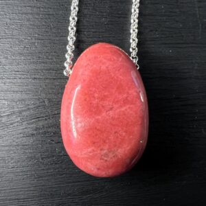 Thulite Pendant Necklace | Pink Stone of Love & Passion | Adjustable or Silver Chain Thulite Pendant Necklace | Pink Stone of Love & Passion | Adjustable or Silver Chain