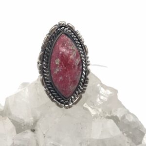 Beautiful Pink Thulite Ring, Size 6