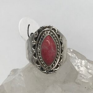 Beautiful Pink Thulite Ring, Size 6